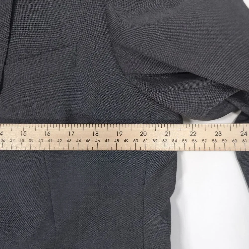HUGO BOSS Men’s Sport Coat 44L Marzotto Italy Blazer Super 100‎ Gray Virgin Wool